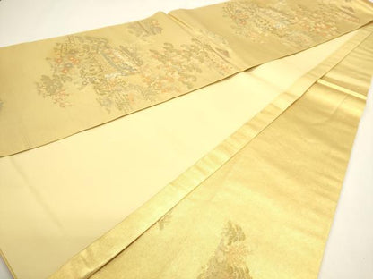 平和屋本店●六通柄袋帯　船鉾巡行絵文　本金箔　金泥箔　正絹　逸品　DABI4986sf