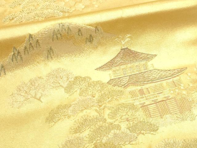 平和屋本店●六通柄袋帯　船鉾巡行絵文　本金箔　金泥箔　正絹　逸品　DABI4986sf