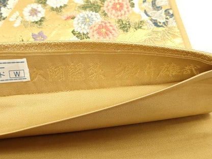 平和屋本店▼六通柄袋帯　唐織　九百錦　風神雷神　本金箔　鈴乃屋扱い　正絹　逸品　DABI4988sf