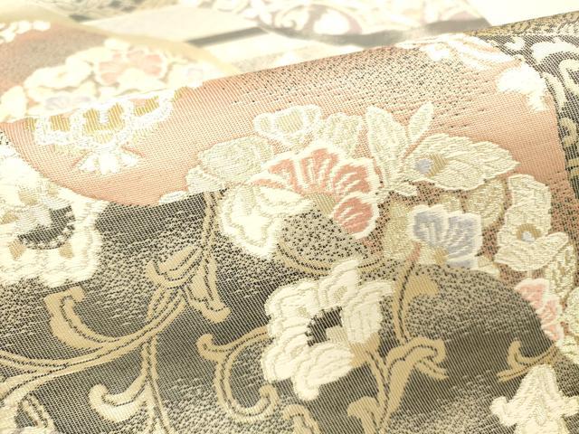 平和屋本店▼六通柄袋帯　唐織　正倉院更紗花文　装近錦　純金箔二重織　正絹　逸品　DABI5014op