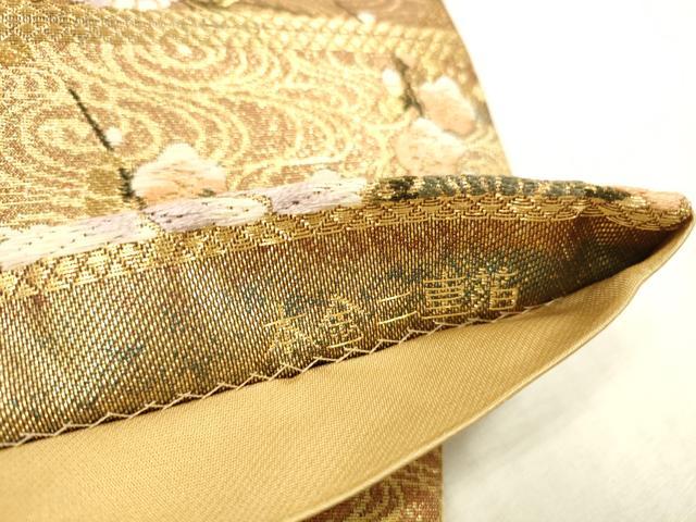 平和屋本店▼六通柄袋帯　唐織　流水花車文　本金二重箔　正絹　逸品　DABI5015op