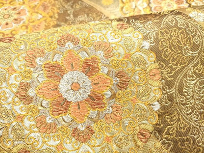 平和屋本店▼六通柄袋帯　正倉院鳳凰花文　純金二重箔　正絹　逸品　DABI5036op