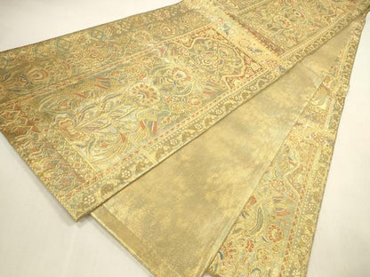 平和屋本店▼佐賀錦　全通柄袋帯　華の宴　純金箔　正絹　逸品　DABI5044op