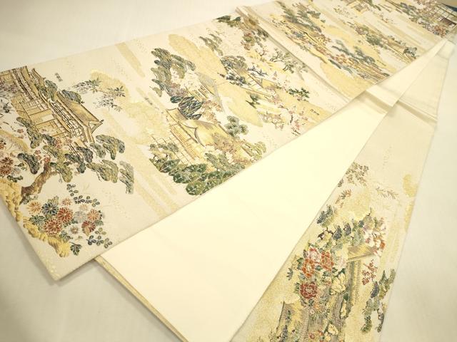 平和屋本店▼六通柄袋帯　唐織　世界文化遺産　本金箔　正絹　逸品　DABI5058op