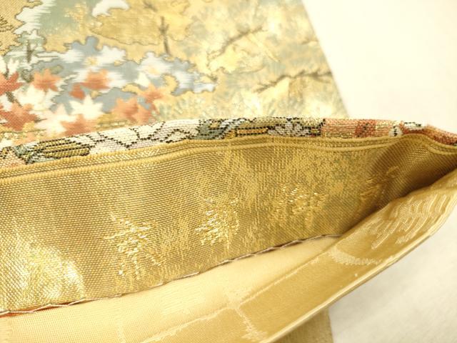 平和屋本店▼六通柄袋帯　京都御所　本金箔　正絹　逸品　DABI5066op
