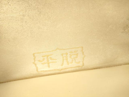 平和屋本店▼太鼓柄袋帯　螺鈿箔　平脱　花鳥文　純金厚板　正絹　逸品　DABI5069op