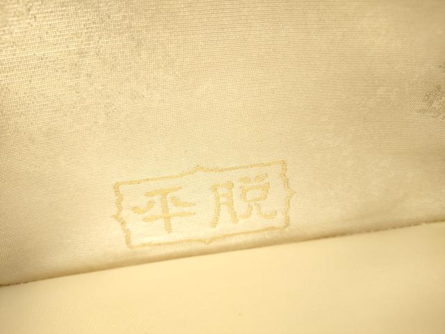 平和屋本店▼太鼓柄袋帯　螺鈿箔　平脱　花鳥文　純金厚板　正絹　逸品　DABI5069op