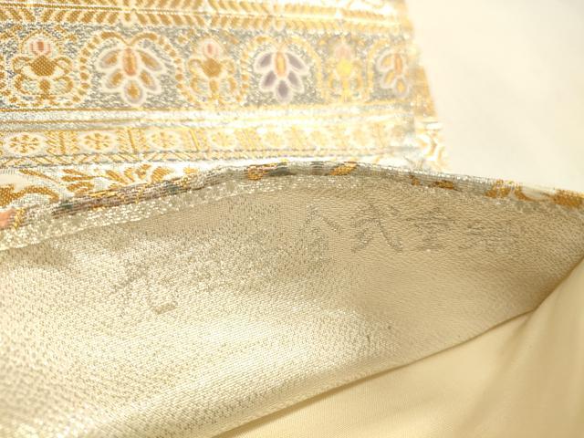 平和屋本店▼六通柄袋帯　唐織　正倉院華文　九百本金弐重織　正絹　逸品　DABI5074op