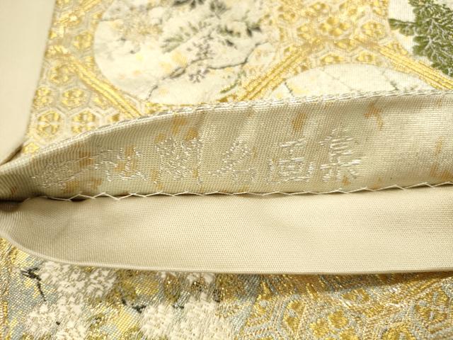 平和屋本店▼六通柄袋帯　唐織　傘松閣名画集　本金箔　正絹　逸品　DABI5083op