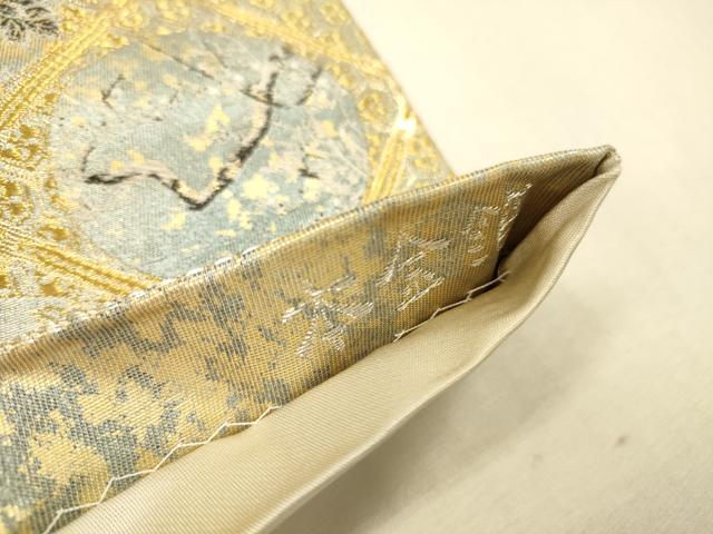 平和屋本店▼六通柄袋帯　唐織　傘松閣名画集　本金箔　正絹　逸品　DABI5083op