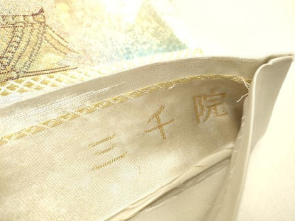 平和屋本店▼六通柄袋帯　三千院　古都名園集　本金箔入　正絹　逸品　DABI5089op