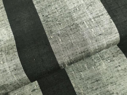 平和屋着物▽上質な紬　単衣　縞　正絹　逸品　DABI5108op