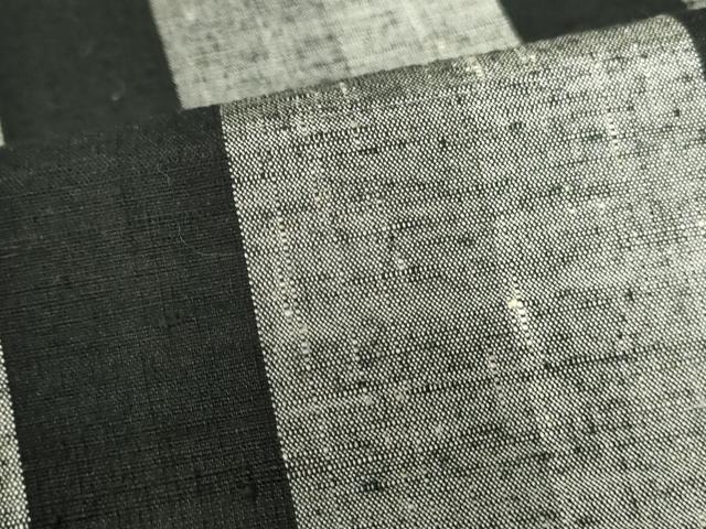 平和屋着物▽上質な紬　単衣　縞　正絹　逸品　DABI5108op