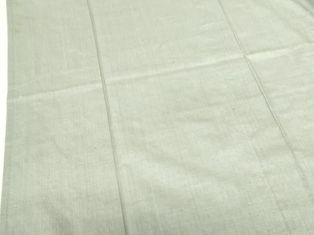 平和屋着物▽結城紬　単衣　秘色色　正絹　逸品　DABI5111op