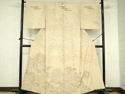 平和屋着物●中国三大刺繍　スワトウ刺繍　汕頭刺繍　相良刺繍　総刺繍　訪問着　花熨斗文　金彩　正絹　逸品　DABI5112op