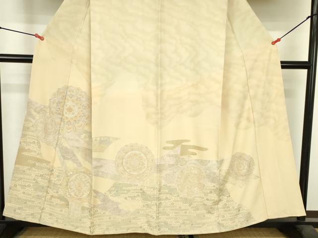平和屋着物●中国三大刺繍　スワトウ刺繍　汕頭刺繍　相良刺繍　総刺繍　訪問着　花熨斗文　金彩　正絹　逸品　DABI5112op