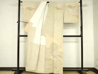 平和屋着物●中国三大刺繍　スワトウ刺繍　汕頭刺繍　相良刺繍　総刺繍　訪問着　花熨斗文　金彩　正絹　逸品　DABI5112op