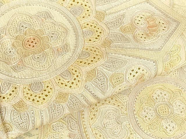 平和屋着物●中国三大刺繍　スワトウ刺繍　汕頭刺繍　相良刺繍　総刺繍　訪問着　花熨斗文　金彩　正絹　逸品　DABI5112op