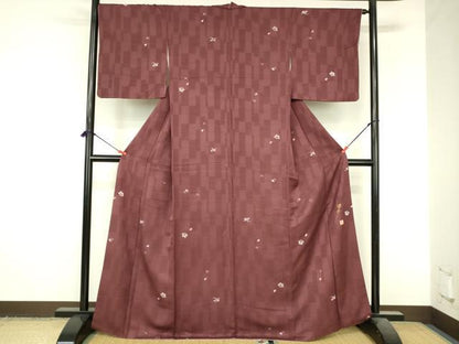平和屋着物●美空ひばり　小紋　舞花　正絹　逸品　DABI5113op