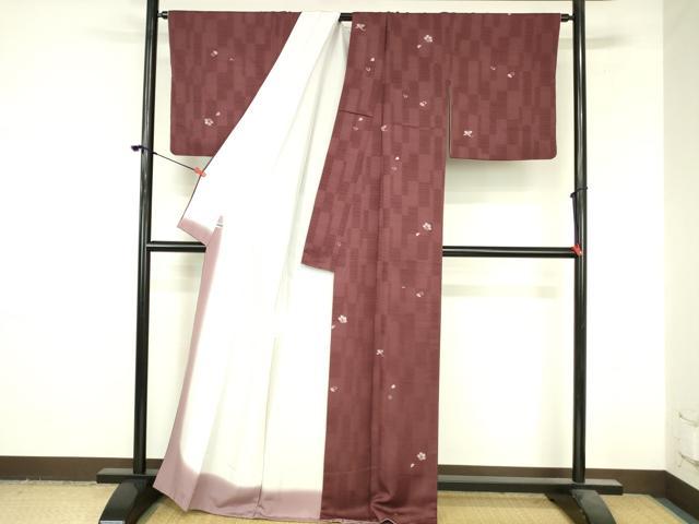 平和屋着物●美空ひばり　小紋　舞花　正絹　逸品　DABI5113op