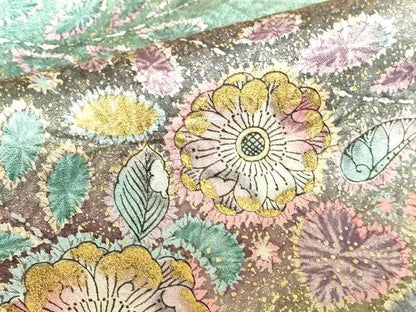 平和屋着物●訪問着　絞り　辻が花　暈し染め　金彩　正絹　逸品　DABI5116op