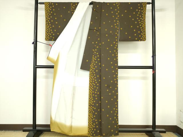 平和屋着物●上質な小紋　箔散らし　金彩　正絹　逸品　DABI5119op