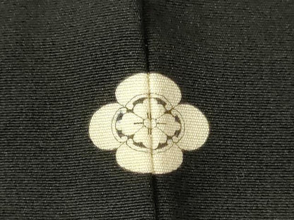 平和屋着物●本加賀友禅作家　芦原敏成　黒留袖　尾長鳥花文　正絹　逸品　DABI5120op