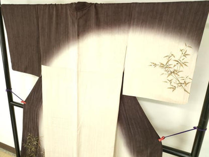 平和屋着物●訪問着　螺鈿　笹竹文　暈し染め　金銀彩　正絹　逸品　DABI5123op
