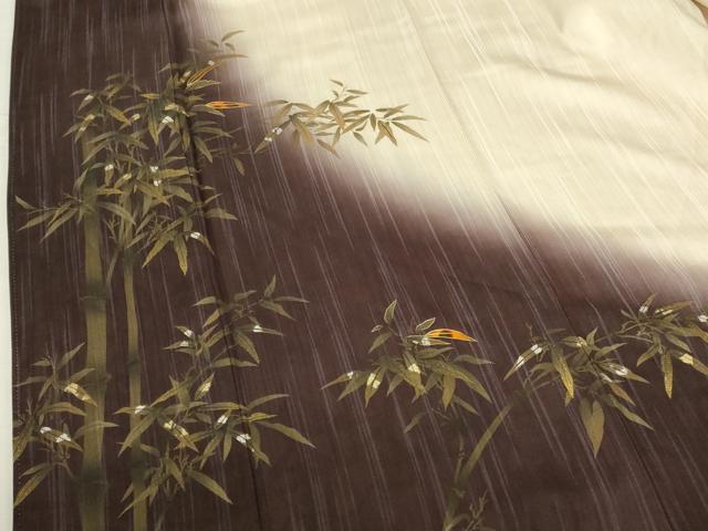 平和屋着物●訪問着　螺鈿　笹竹文　暈し染め　金銀彩　正絹　逸品　DABI5123op