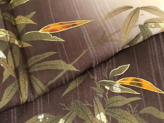 平和屋着物●訪問着　螺鈿　笹竹文　暈し染め　金銀彩　正絹　逸品　DABI5123op