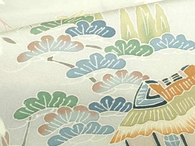 平和屋着物●訪問着　友禅　風景花文　暈し染め　正絹　逸品　DABI5139op