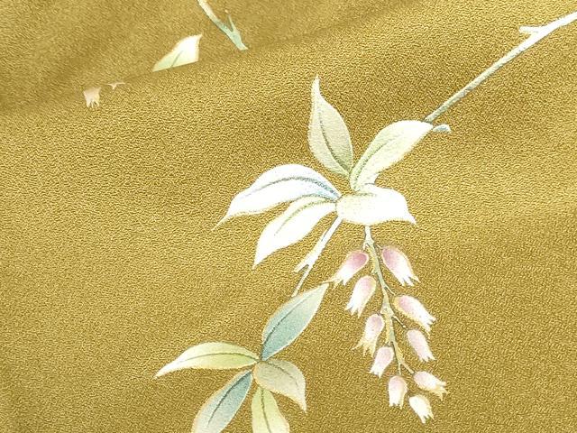 平和屋着物●訪問着　草花　暈し染め　金彩　正絹　逸品　DABI5140op