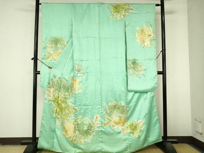 平和屋着物▼豪華振袖　総刺繍　乱菊　金銀糸　正絹　逸品　DABI5158op