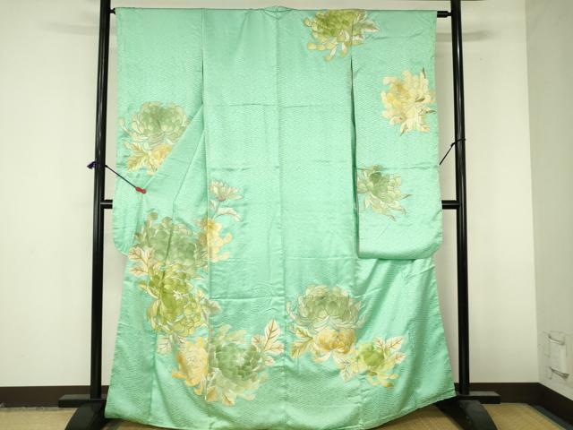 平和屋着物▼豪華振袖　総刺繍　乱菊　金銀糸　正絹　逸品　DABI5158op