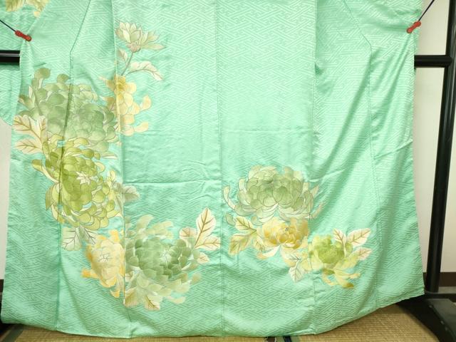 平和屋着物▼豪華振袖　総刺繍　乱菊　金銀糸　正絹　逸品　DABI5158op