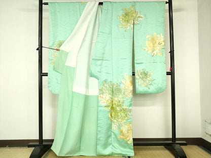 平和屋着物▼豪華振袖　総刺繍　乱菊　金銀糸　正絹　逸品　DABI5158op