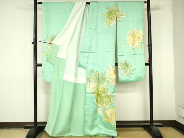 平和屋着物▼豪華振袖　総刺繍　乱菊　金銀糸　正絹　逸品　DABI5158op