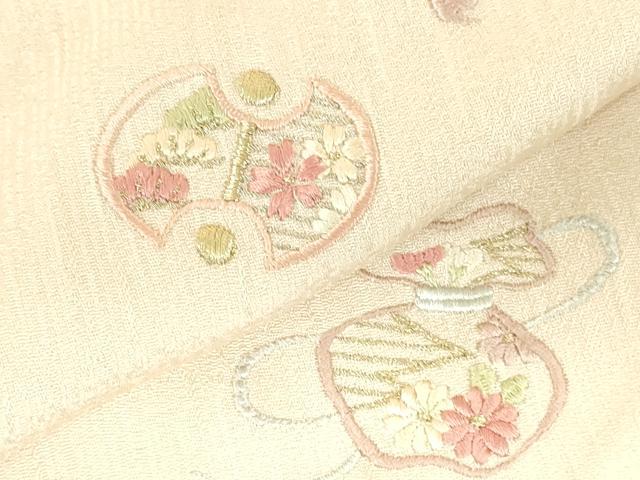 平和屋着物●訪問着　総刺繍　宝尽くし花文　金糸　正絹　逸品　DABI5164op