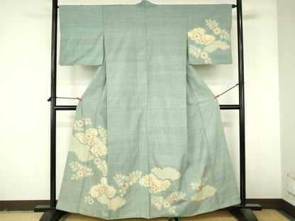 平和屋着物●訪問着　紬地　絞り　辻が花　西武百貨店扱い　正絹　逸品　DABI5168op