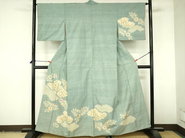 平和屋着物●訪問着　紬地　絞り　辻が花　西武百貨店扱い　正絹　逸品　DABI5168op