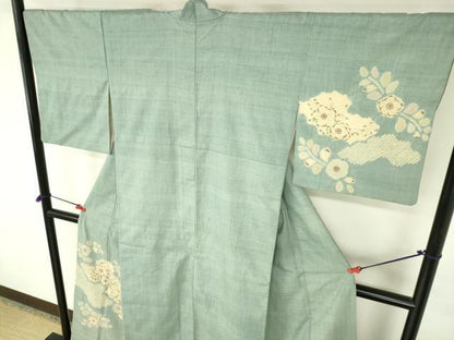 平和屋着物●訪問着　紬地　絞り　辻が花　西武百貨店扱い　正絹　逸品　DABI5168op