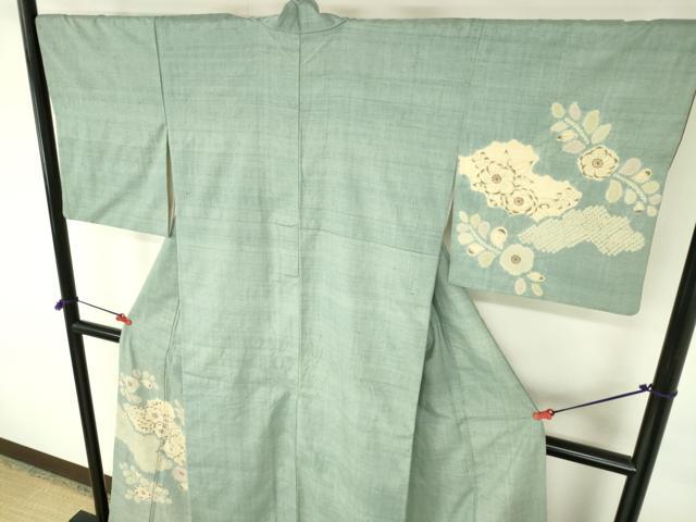 平和屋着物●訪問着　紬地　絞り　辻が花　西武百貨店扱い　正絹　逸品　DABI5168op
