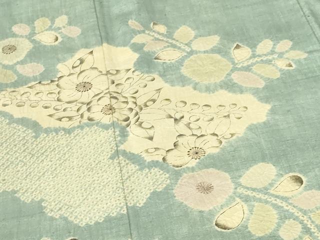 平和屋着物●訪問着　紬地　絞り　辻が花　西武百貨店扱い　正絹　逸品　DABI5168op