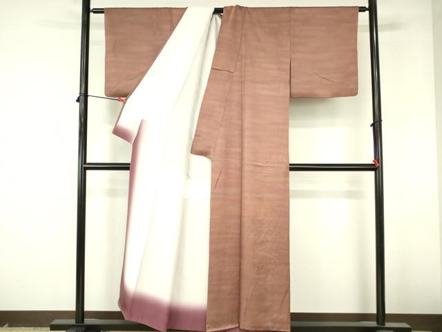 平和屋着物●上質な小紋　霞文　暈し染め　正絹　逸品　DABI5174op