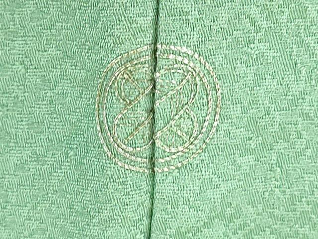 平和屋着物●中国三大刺繍　スワトウ刺繍　汕頭刺繍　総刺繍　色留袖　亀甲花文　薄青色　正絹　逸品　未使用　DABI5179op　