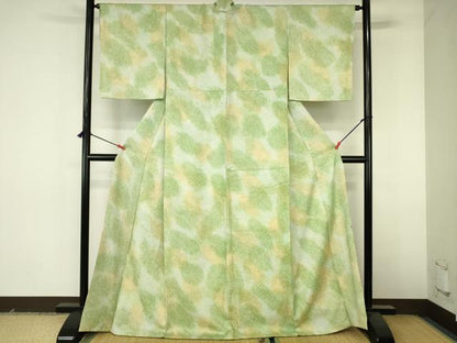 平和屋着物●上質な小紋　総絞り　霞文　暈し染め　ロング丈　正絹　逸品　DABI5180op