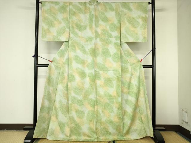 平和屋着物●上質な小紋　総絞り　霞文　暈し染め　ロング丈　正絹　逸品　DABI5180op