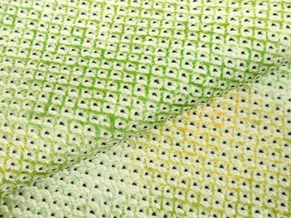 平和屋着物●上質な小紋　総絞り　霞文　暈し染め　ロング丈　正絹　逸品　DABI5180op