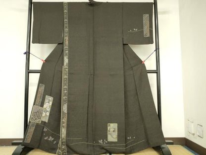 平和屋着物●訪問着　辻が花　金彩　金通し地　正絹　逸品　DABI5189op