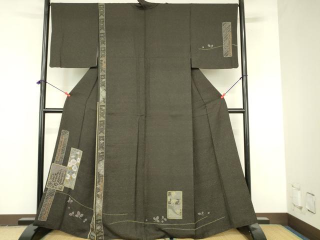 平和屋着物●訪問着　辻が花　金彩　金通し地　正絹　逸品　DABI5189op